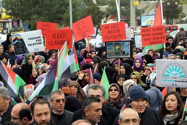 ABDnin Kudüs kararına ülke genelinden protestolar