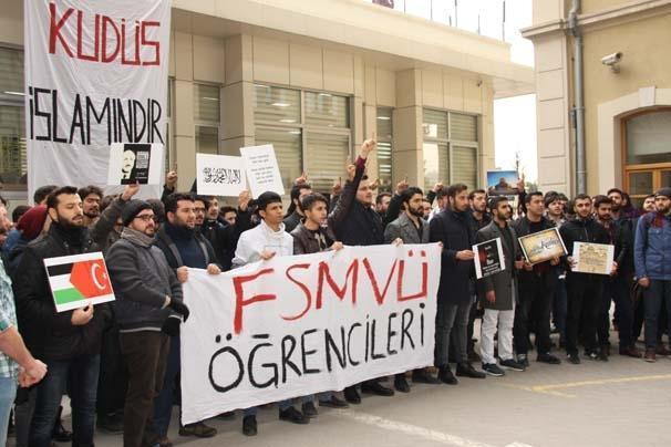 ABDnin Kudüs kararına ülke genelinden protestolar