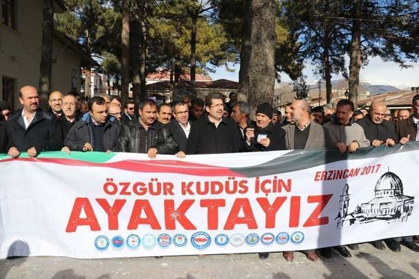 ABDnin Kudüs kararına ülke genelinden protestolar