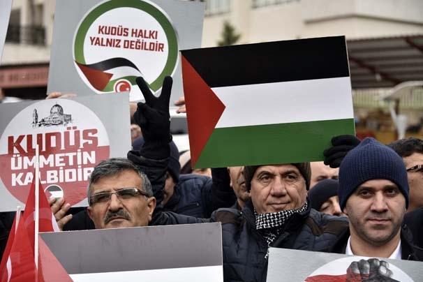 ABDnin Kudüs kararına ülke genelinden protestolar