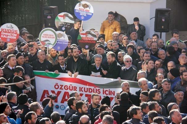 ABDnin Kudüs kararına ülke genelinden protestolar