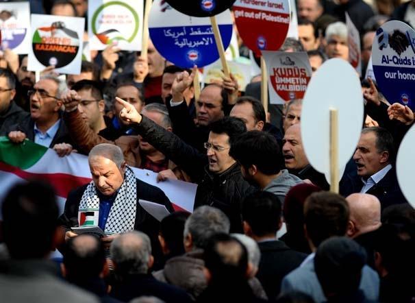 ABDnin Kudüs kararına ülke genelinden protestolar