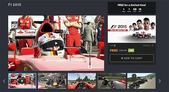 F1 2015, Humble Bundleda kısa süreliğine ücretsiz hale geldi