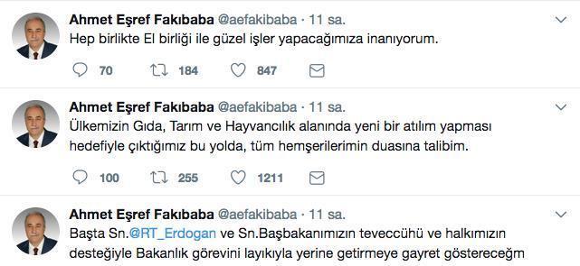 Yeni Bakan Fakıbabanın attığı tweet çok konuşuldu