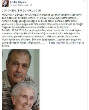 Hastane morgunda cenazeler karıştı