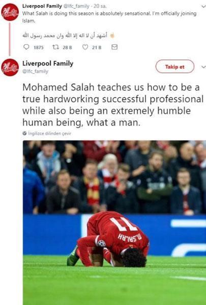 Liverpool fan hesabı Kelime-i Şehadet getirdi