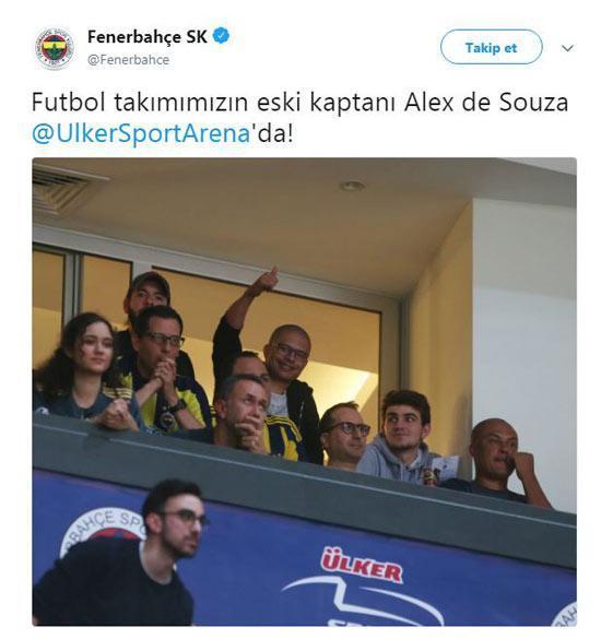 Fenerbahçe Doğuş maçında Alex coşkusu