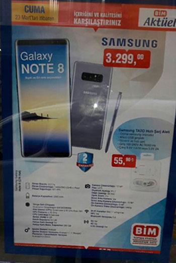 BİM şimdi de uygun fiyata Galaxy Note 8 satacak Galaxy Note 8, BİMde ne kadara satılacak