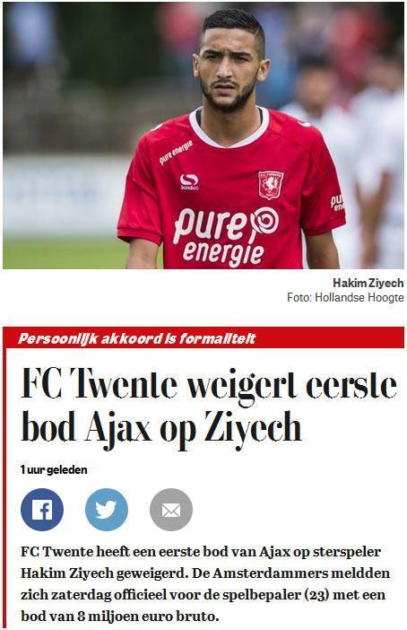 Twente, Ajaxı geri çevirdi