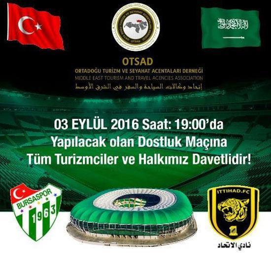 Bursaspor, Suudi Arabistan ekibi Al İttihad ile hazırlık maçı yapacak