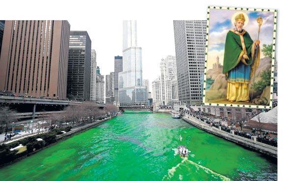 AZİZ PATRICK GÜNÜ: Şikago’da nehirler bile yeşil akıyor