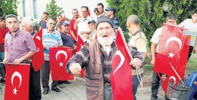 Şehide saygı, teröre lanet