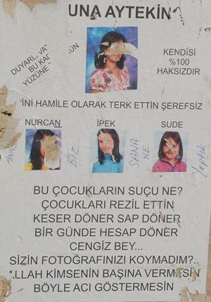 Terk edilen eşten afişli intikam