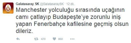 Galatasaraydan Fenerbahçe paylaşımı