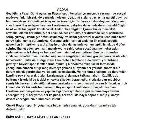 Kayserispor-Fenerbahçe maçında insanlığın öldüğü an Açıklama...