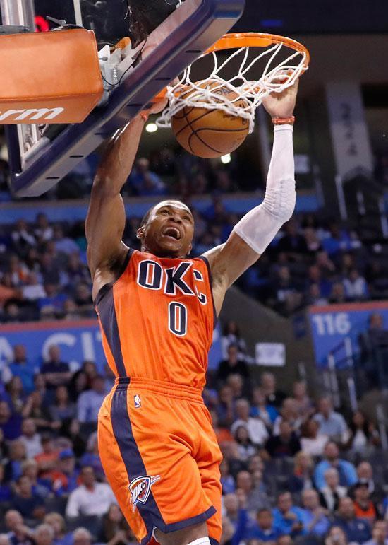 Oklahoma City Thurderın yıldızı Russel Westbrooktan bir ilk daha