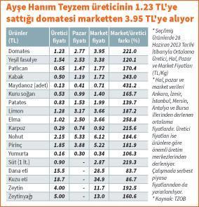 Ayşe Teyzem’in gıda sepetinde enflasyon % 13