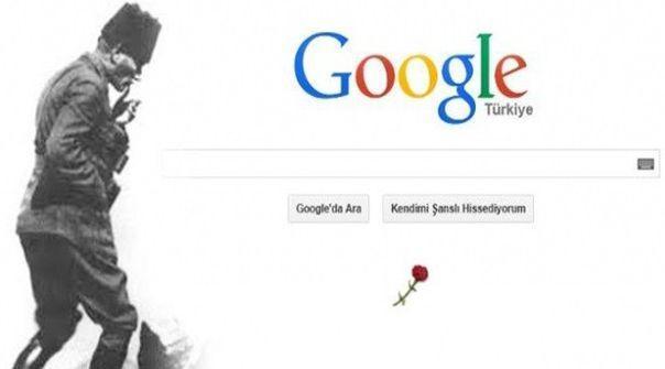 Google 10 Kasımda Atatürkü anıyor..