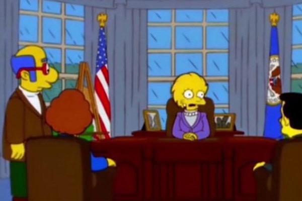 Simpsonlar 16 yıl önce Trumpın başkan olacağını bildi