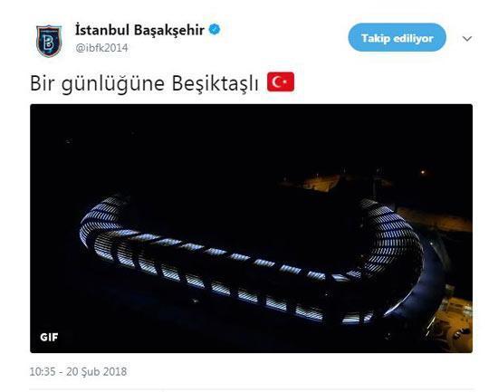 Başakşehirden Beşiktaşa destek