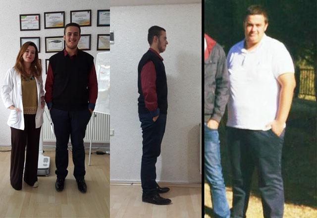 7 ayda ameliyatsız 48 kilo verdi