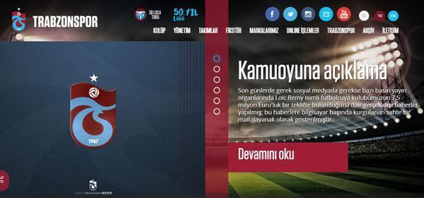 Trabzonspordan Remy açıklaması