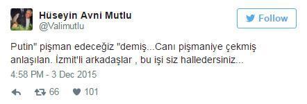 Hüseyin Avni Mutludan Putine olay yanıt