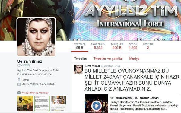 Ayyıldız Tim Serra Yılmaz’ın Twitter’ını hackledi