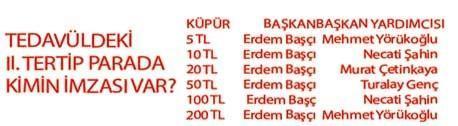 Paralarda artık onun imzası olacak