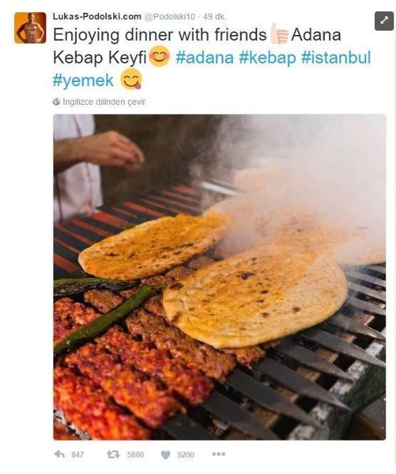 Galatasaraylı Podolski’den Fenerbahçelileri çıldırtacak Adana paylaşımı