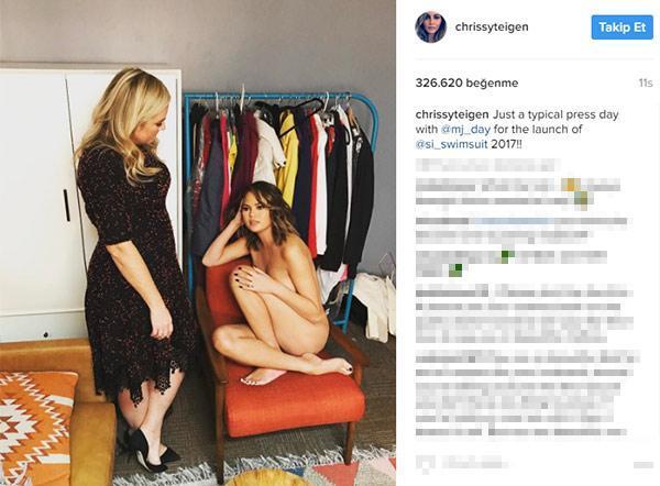 Chrissy Teigen’dan çırılçıplak paylaşım