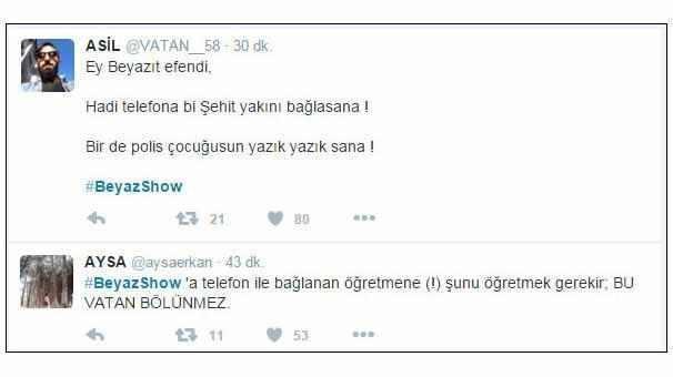 Ayşe Öğretmen Diyarbakırdan Beyaz Showa bağlandı, Stüdyo buz kesti