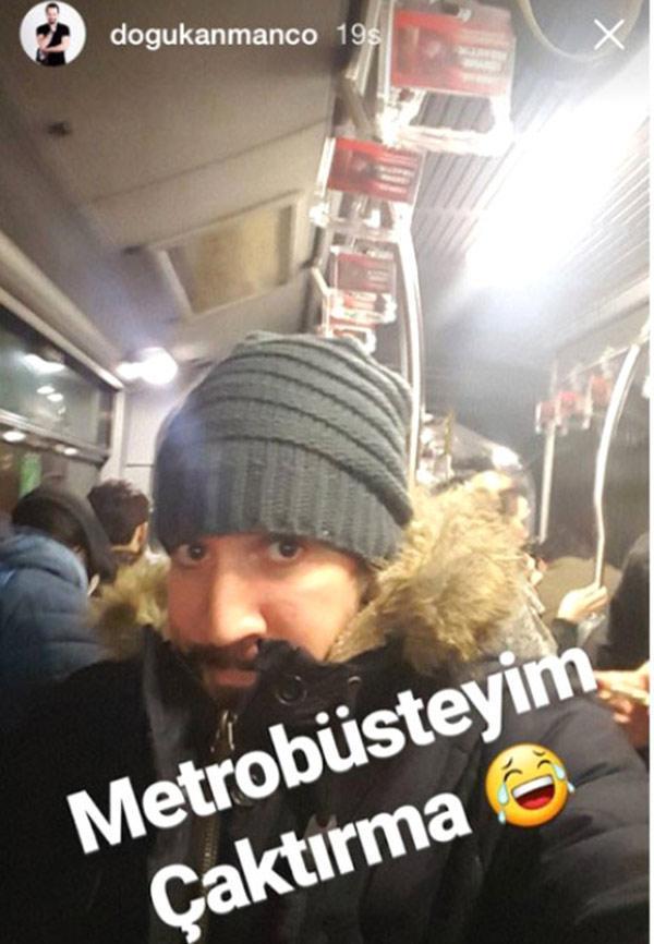 Doğukan Mançodan metrobüs selfiesi