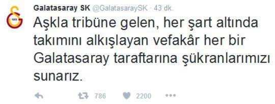 Galatasaraydan manidar teşekkür