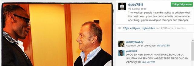 İşte Drogbanın paylaştığı Terim ile ilgili o fotoğraf