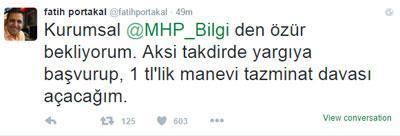 MHP’den Fatih Portakala çok sert sözler
