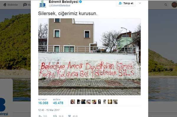 Edremit Belediyesi: Silersek, ciğerimiz kurusun