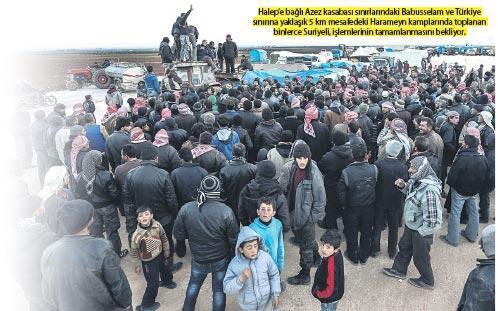 10 bin Suriyeli Türkiye sınırında