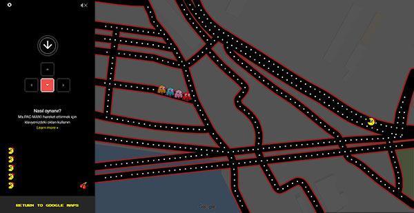 Pac-Man oyunu Google Haritalara geldi