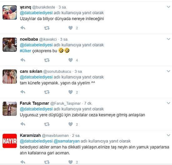 Datça Belediyesi Twitterdan paylaştı: Yorum yağdı