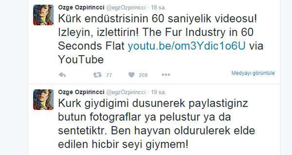 Özge Özpirinçciden Elçin Sanguya gönderme