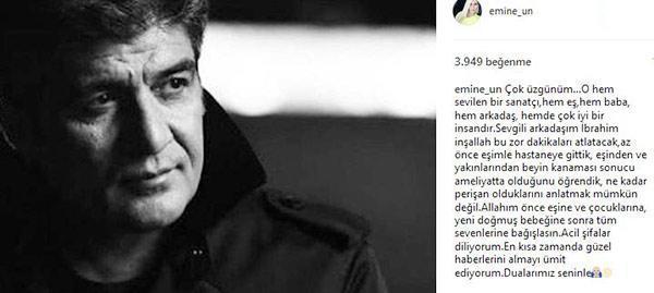 Emine Ünden duygulandıran İbrahim Erkal paylaşımı
