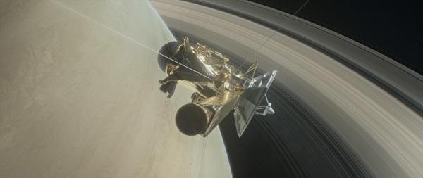 Cassini, Satürne saatte 110 bin kilometre hızla daldı
