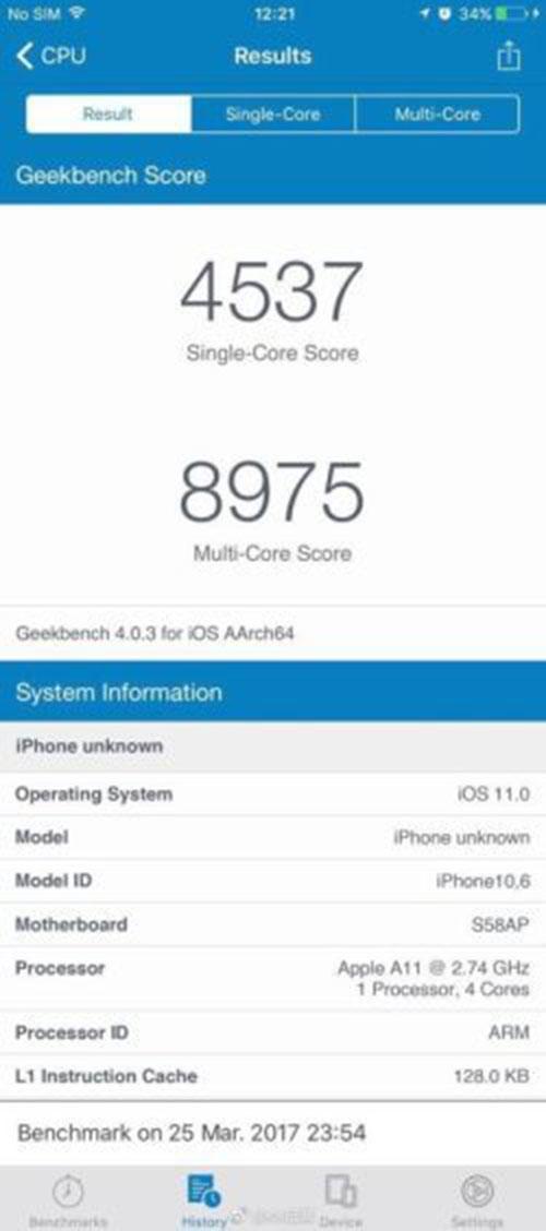 iPhone 8’in performans testi sonuçları internete sızdırıldı