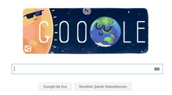 Güneş tutulması nedir Doodle oldu Yılın ilk güneş tutulması gerçekleşti