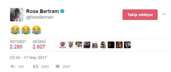 Rose Bertramdan ortalığı karıştıran tweet