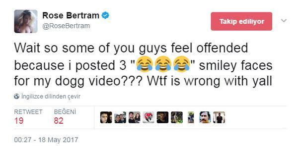 Rose Bertramdan ortalığı karıştıran tweet