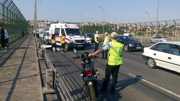 Haliçte kaza İstanbul trafiği felç oldu