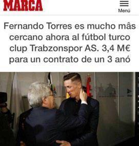 Torres, Trabzonspora geliyor