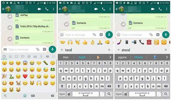 WhatsAppa emoji arama özelliği geldi